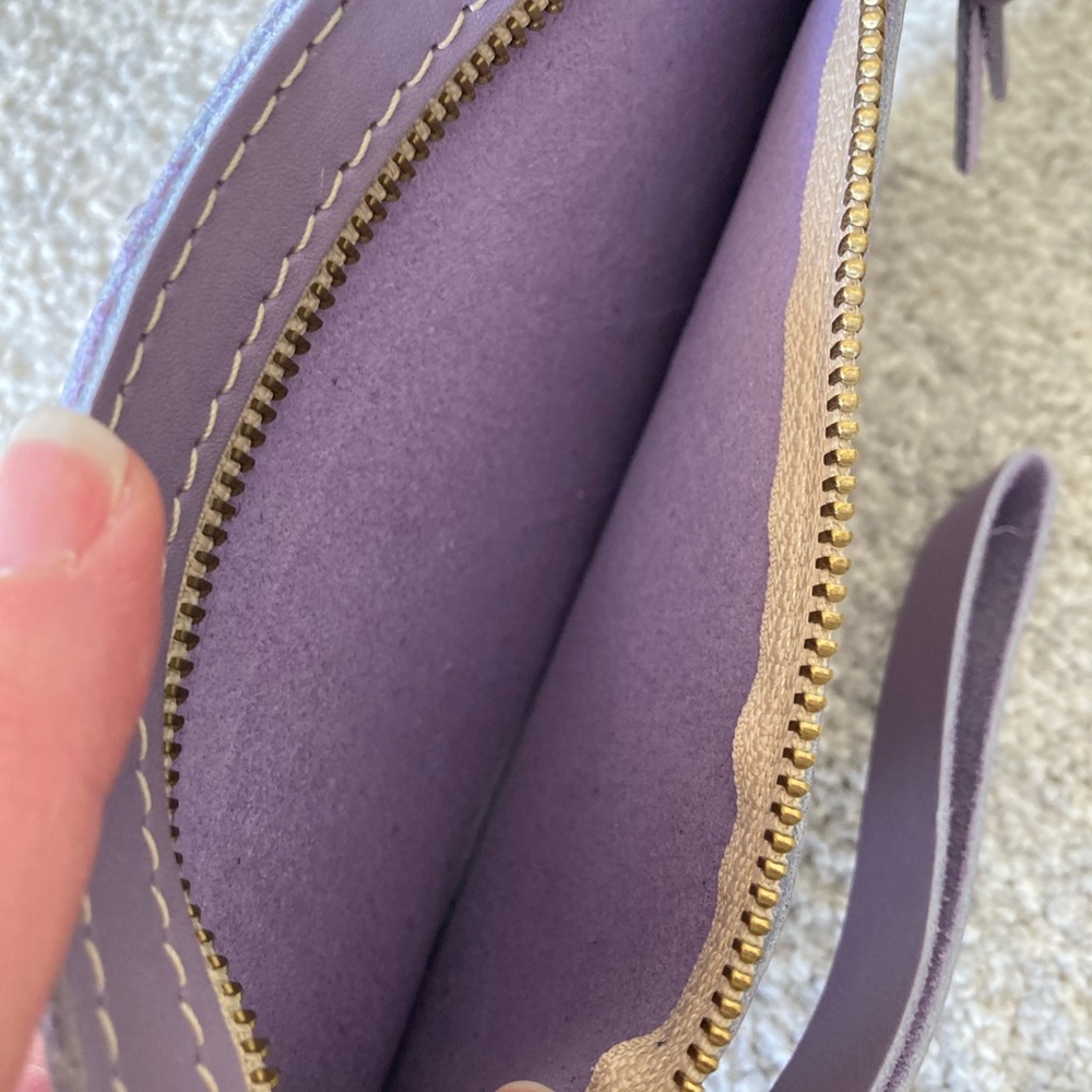 Portland Leather Goods PLG Lavender purple Adriana Wristlet Wallet Discontinued - Picture 4 of 5
